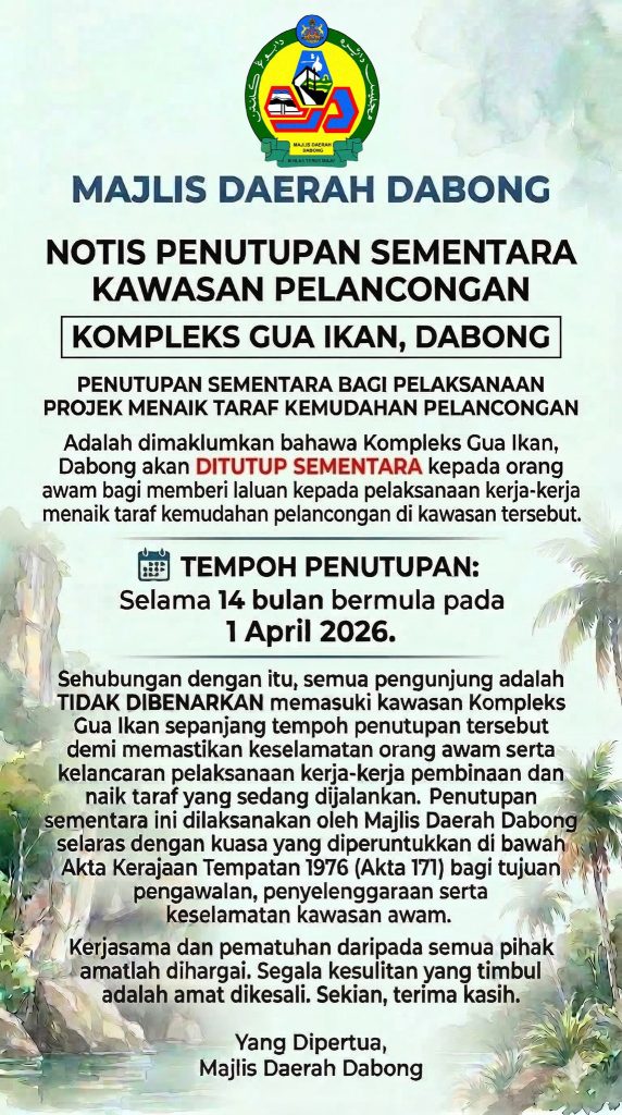 gua ikan temporary closure gua ikan temporary closure